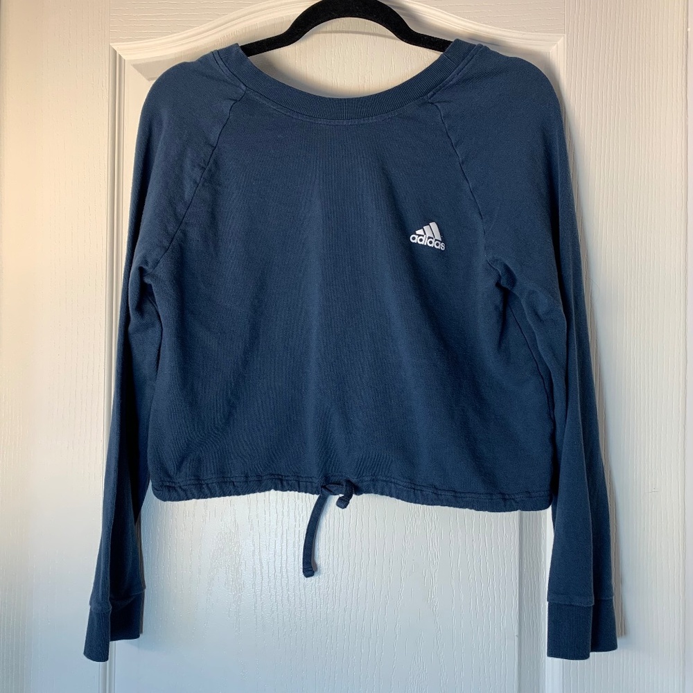Adidas Cropped‎ Sweatshirt – Sporty Blue ( M )
